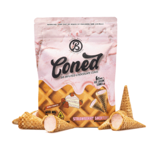 Baked Bags Delta 8 THC Coned Strawberry Shortcake (600 mg Total Delta 8 THC)