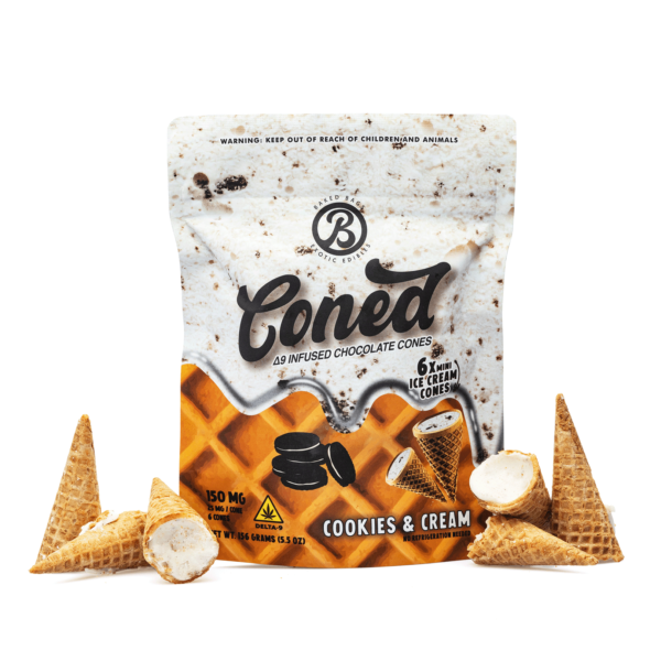 Baked Bags Delta 9 THC Coned Cookies & Cream (150 mg Total Delta 9 THC) Kaufen